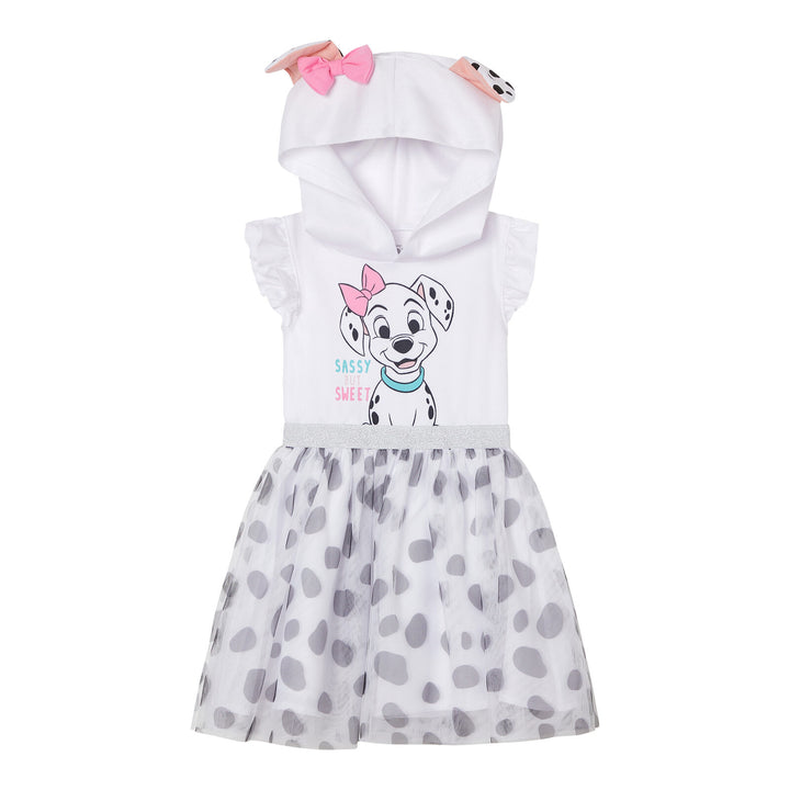 Disney 101 Dalmatians Penny Girls' Cosplay Hooded Dress White Black