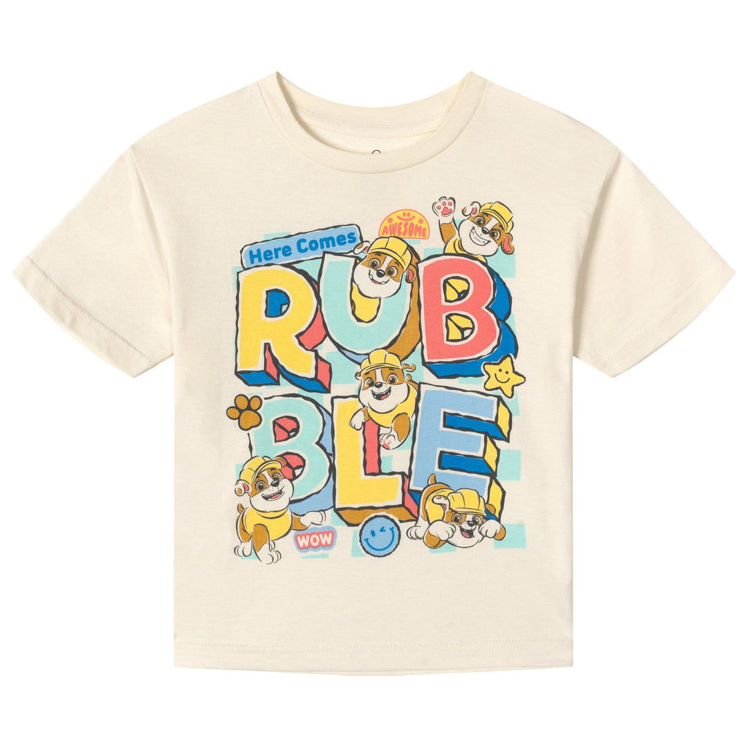 Nickelodeon Paw Patrol Boys' 2-Piece T-Shirt and Shorts Set Rubble Aqua