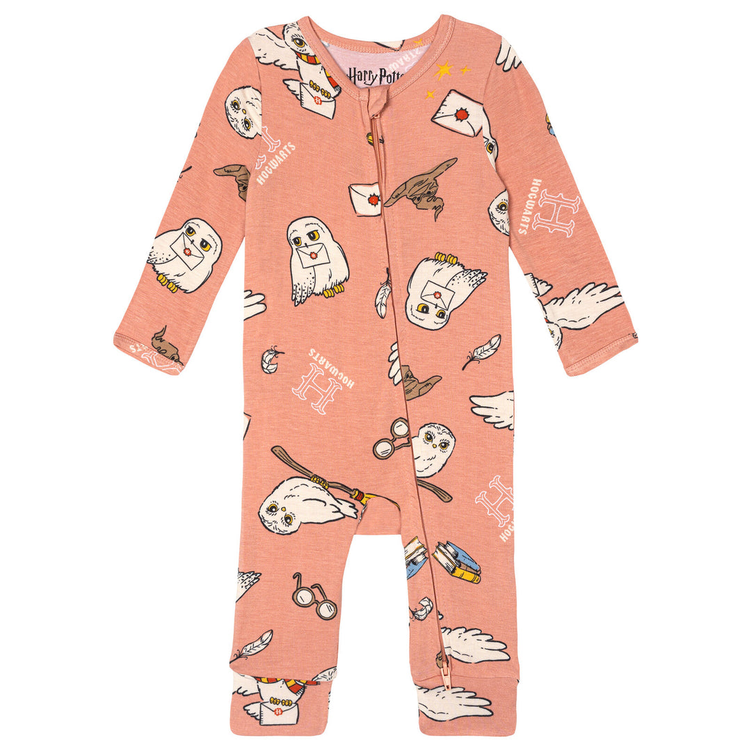Harry Potter Baby Sleepwear Footless One Piece Hedwig Rust