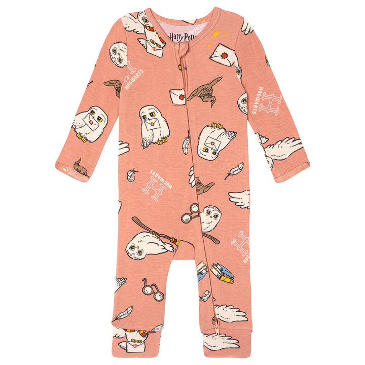 Harry Potter Baby Sleepwear Footless One Piece Hedwig Rust