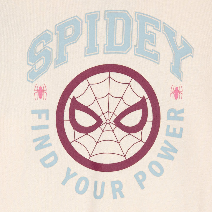 Marvel Spider-Man Girls' Fleece Sweatshirt and Pleated Skirt Set Pink Plaid