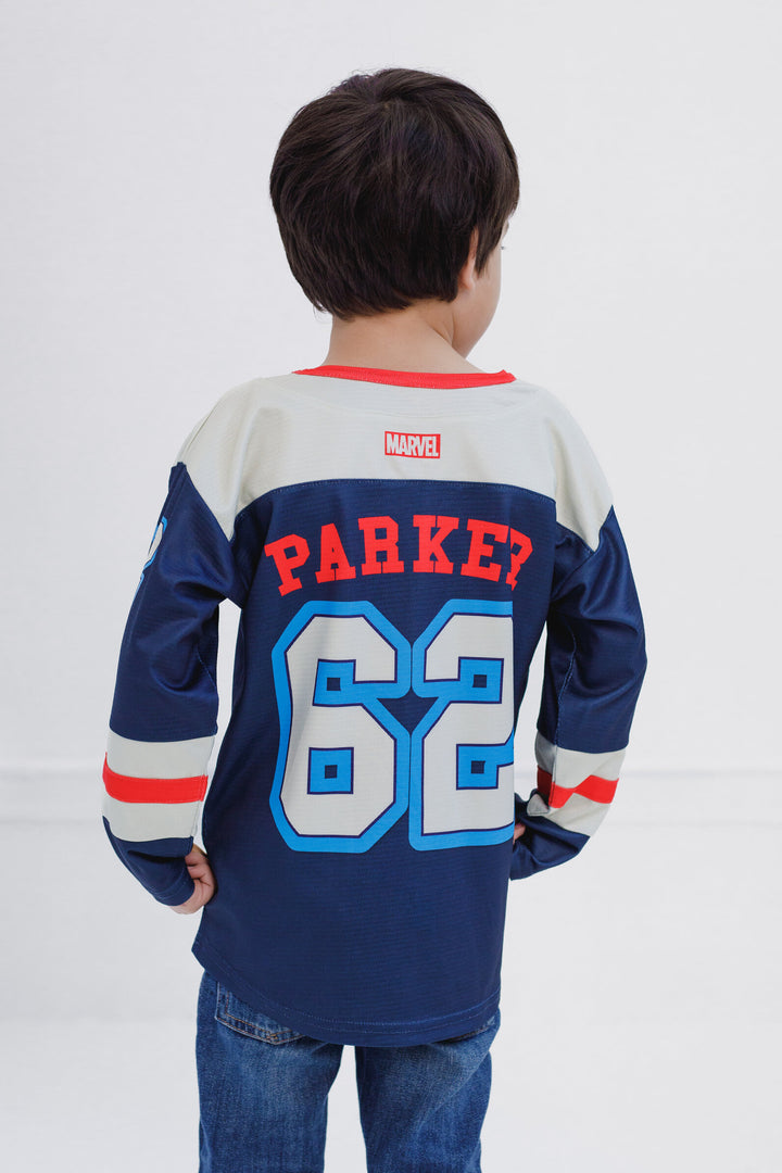 Marvel Spider-Man Boys' Athletic Hockey Jersey Navy Red