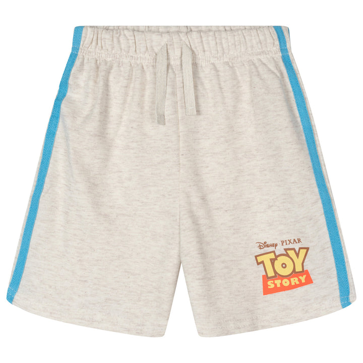Disney Toy Story Boys' 2-Piece T-Shirt and Shorts Set Blue Oatmeal