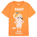 Bluey Aunt Frisky Women's Short Sleeve T-Shirt Peach