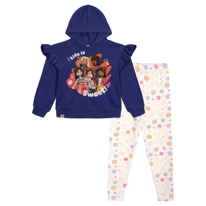 LEGO Girls' Fleece Hoodie and Leggings Set Purple Tusk