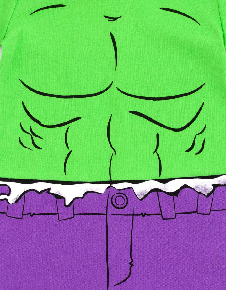 Marvel Avengers The Hulk Cosplay Hooded Romper Green Purple