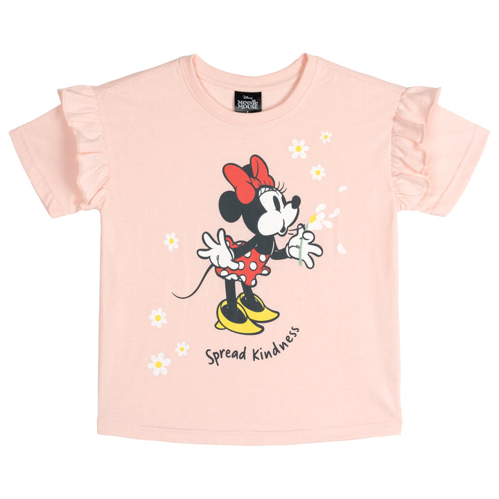 Minnie Mouse Girls' Ruffle T-Shirt and Jeggings Set Pink Blue