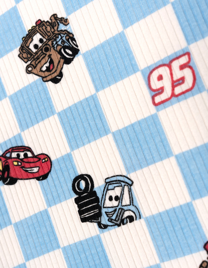 Cars Baby Boys' Bodysuit Pants and Bib Set McQueen Mater Blue