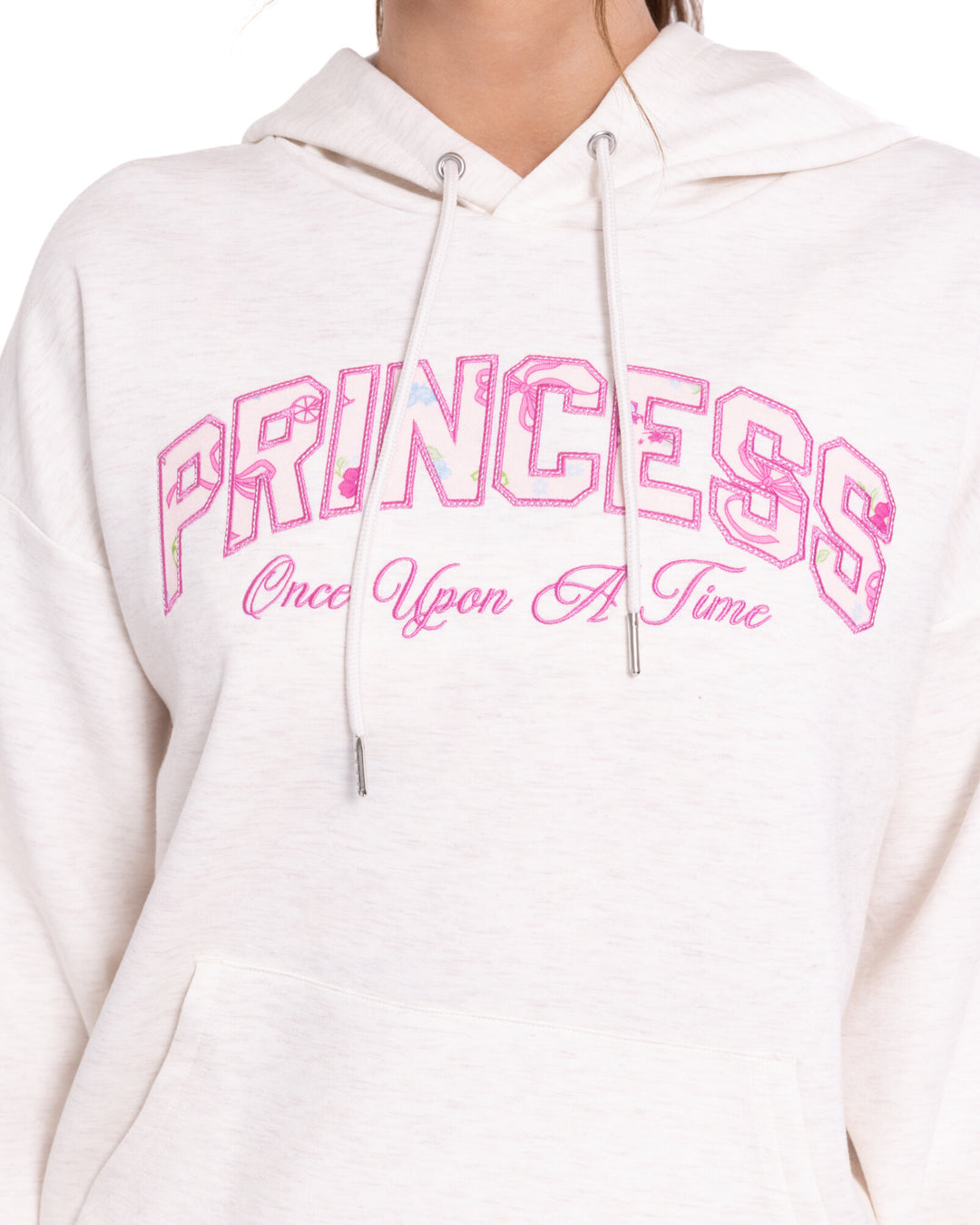 Disney Princess Women's Loungewear Pullover Hoodie Oatmeal Heather