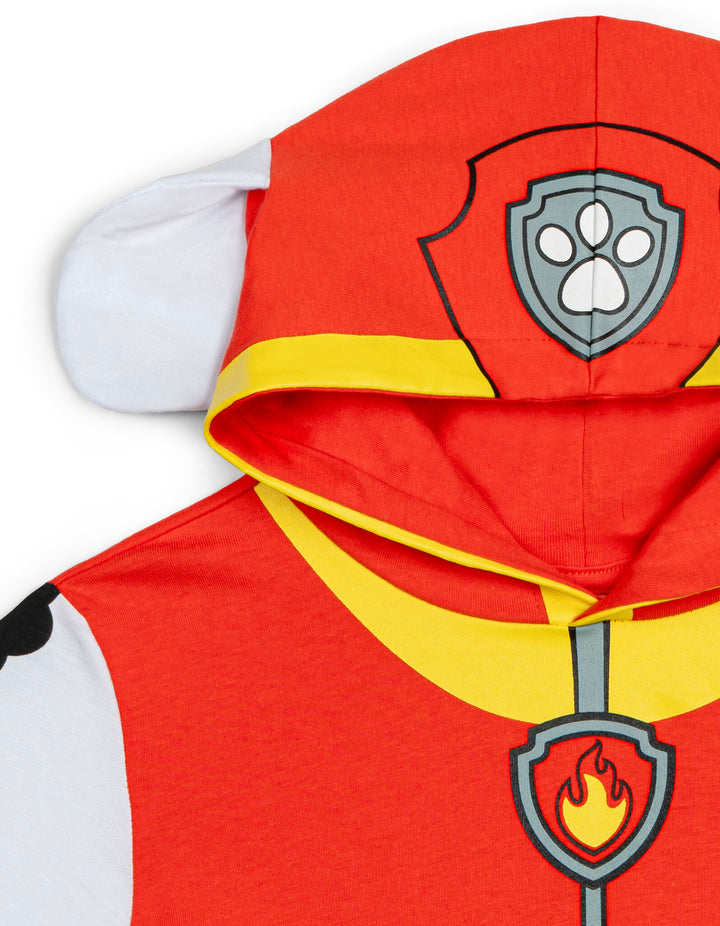 Paw Patrol Marshall Boys' Cosplay Hooded T-Shirt Bright Red