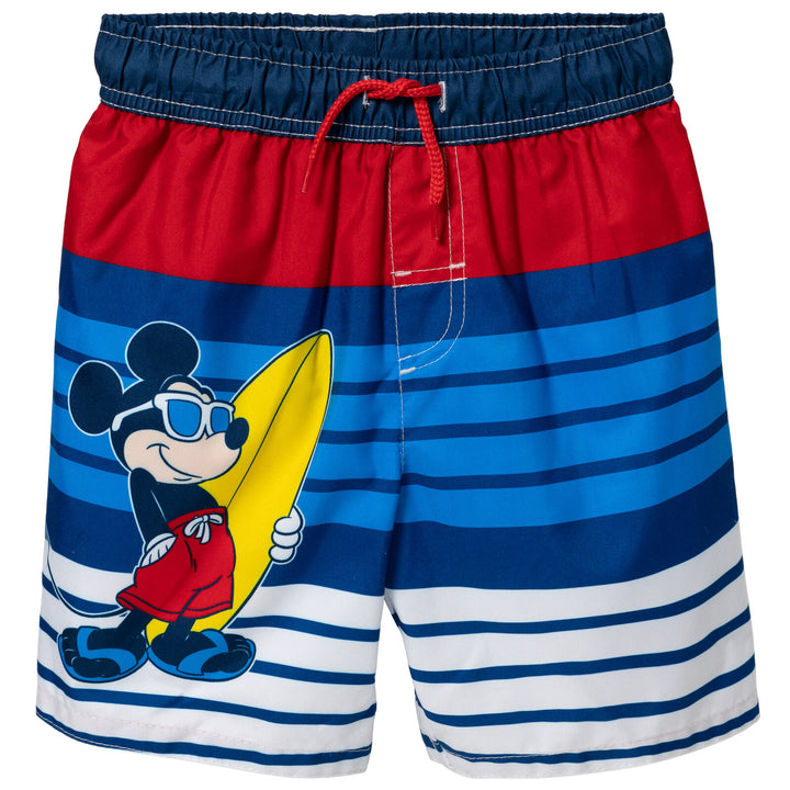 Disney Mickey Mouse 2-Piece Rash Guard and Swim Trunks Set Navy Blue
