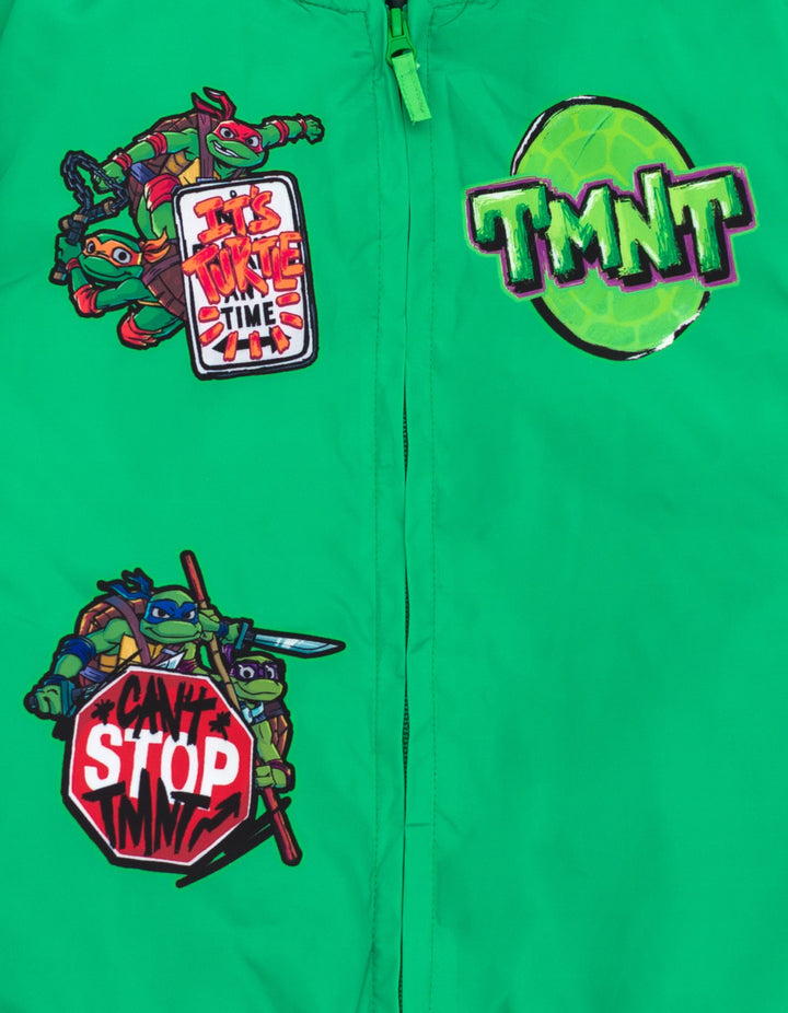 Teenage Mutant Ninja Turtles Boys' Varsity Bomber Jacket TMNT Green Black