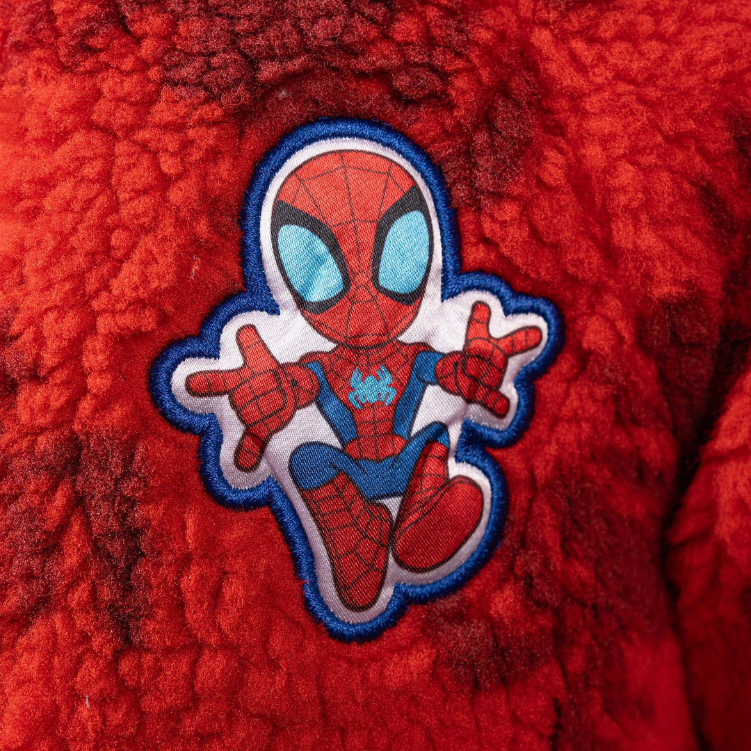 Marvel Spidey and His Amazing Friends Boys' Fleece Zip-Up Jacket Red