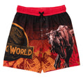 Jurassic World Jurassic Park T-Rex Little Boys' Quick Dry Swim Trunks Black Red