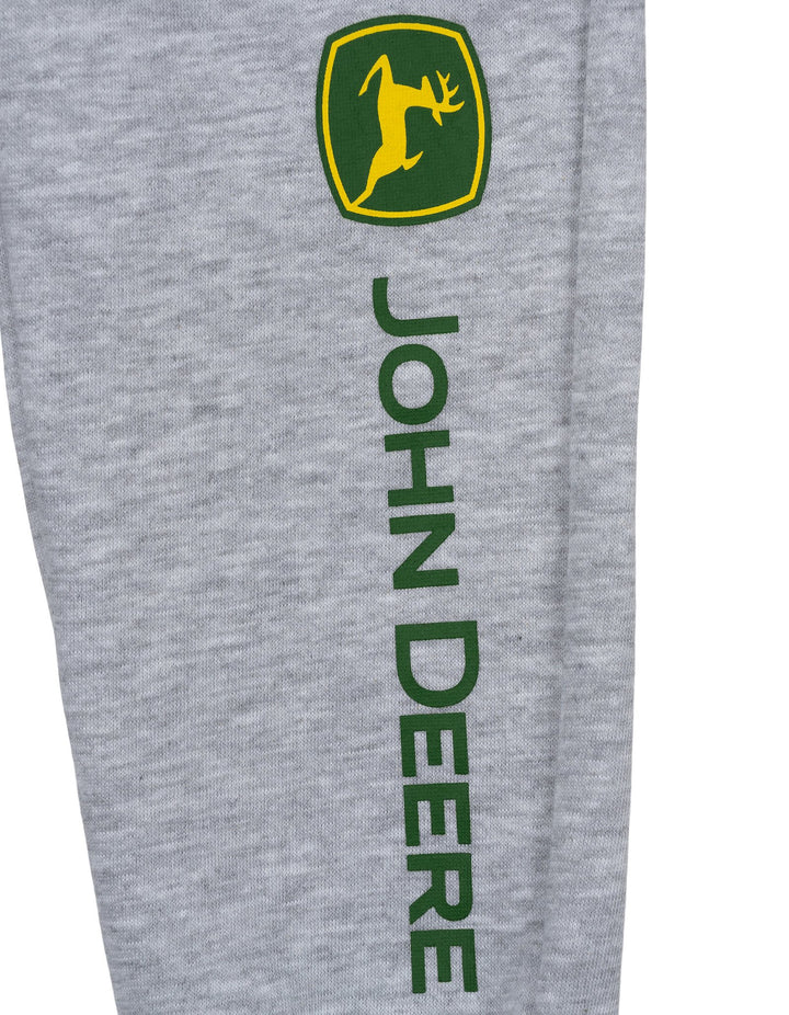 John Deere Boys' Fleece Jogger Pants Athletic Grey
