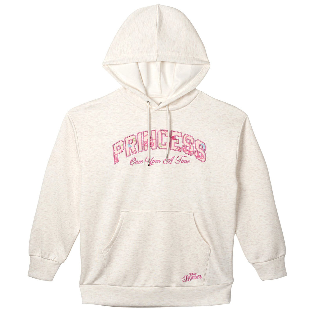 Disney Princess Women's Loungewear Pullover Hoodie Oatmeal Heather