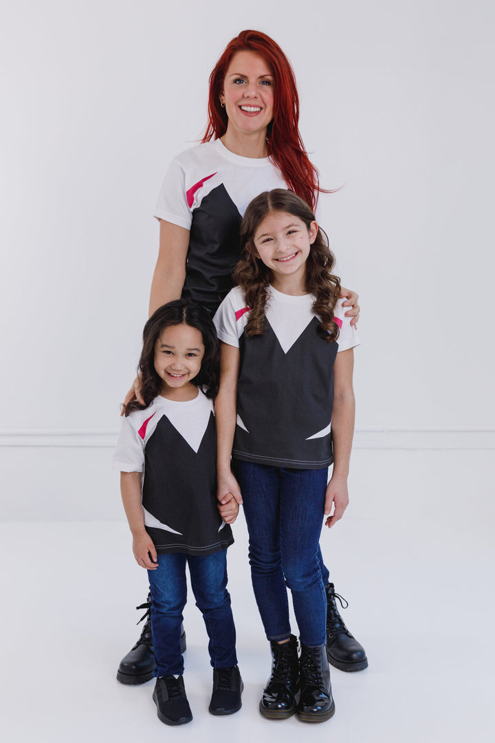 Marvel Spider-Verse Girls' Cosplay Short Sleeve T-Shirt White Ghost