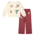 Marvel Comics Girls' Sweatshirt and Fleece Pants Set Tusk Pink Avengers