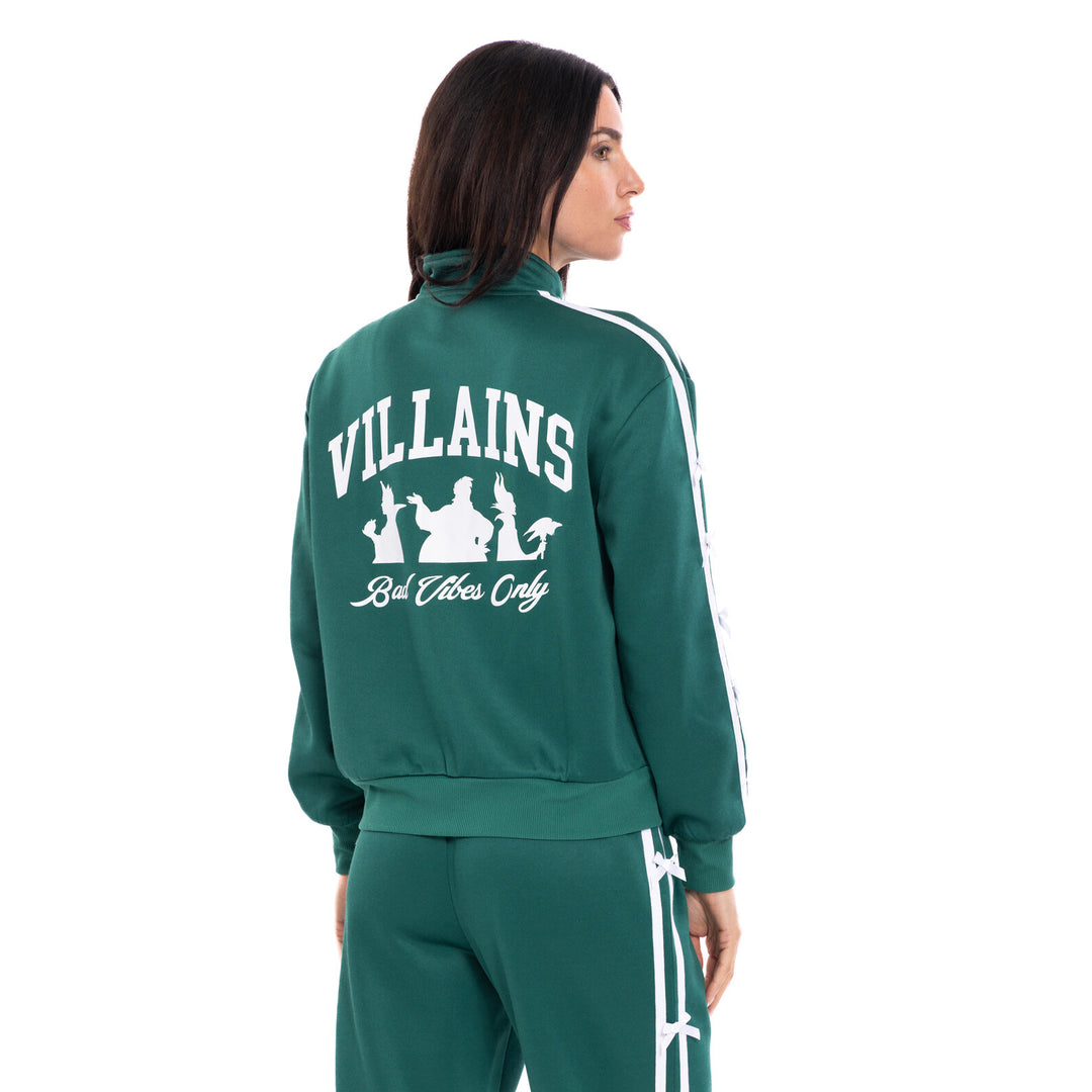 Disney Villains Women's Athletic Zip-Up Track Jacket Green
