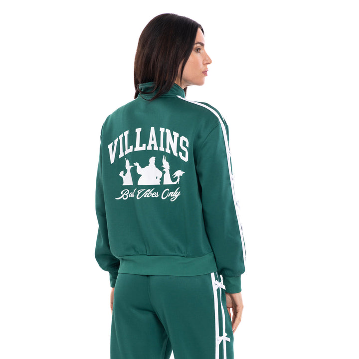 Disney Villains Women's Athletic Zip-Up Track Jacket Green