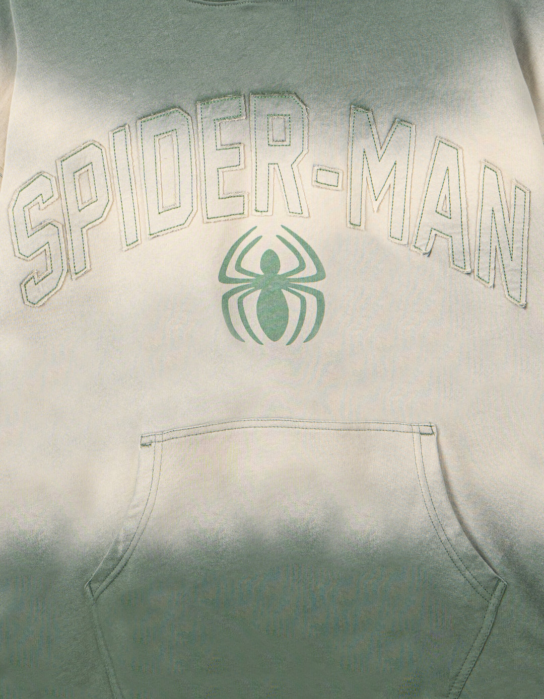 Marvel Spider-Man Women's Fleece Pullover Hoodie Olive Cream Spiderman