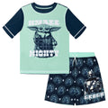 Star Wars The Mandalorian Grogu 2-Piece Rash Guard and Swim Trunks Set Navy