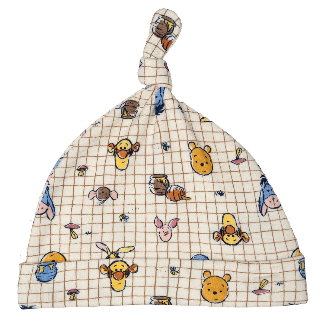 Disney Winnie the Pooh Baby 4-Piece Bodysuit Pants Bib and Hat Set Tusk