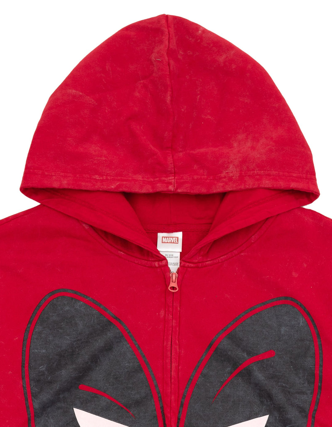 Deadpool Men's Marvel Deadpool and Wolverine Fleece Zip Up Hoodie Mineral Red