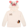 Disney Moana Pua Girls' Cosplay Fleece Pullover Hoodie Off White