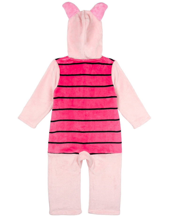 Disney Winnie the Pooh Piglet Girls' Cosplay Hooded One Piece Pajamas Light Pink