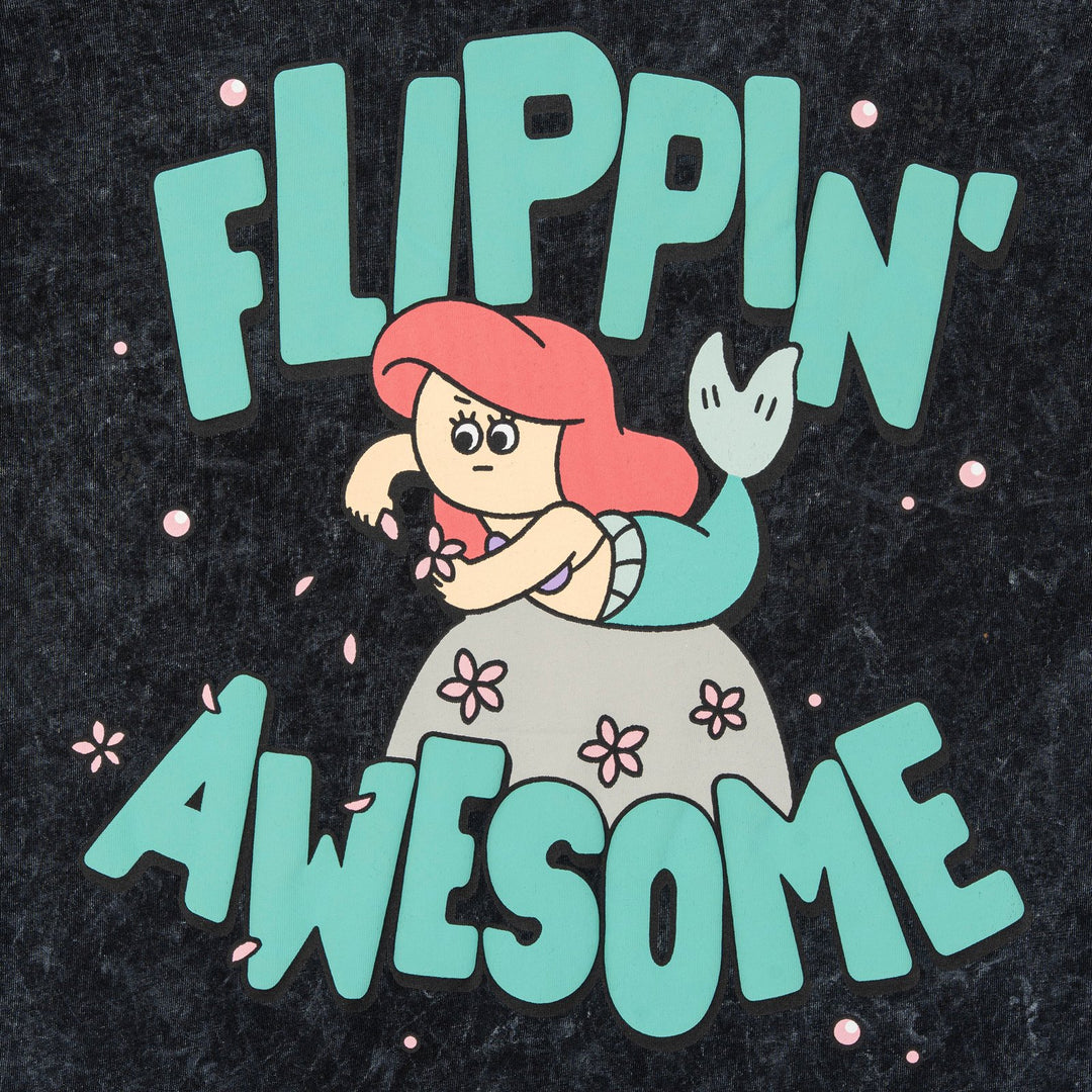 Disney The Little Mermaid Princess Ariel Women's Short Sleeve T-Shirt Charcoal