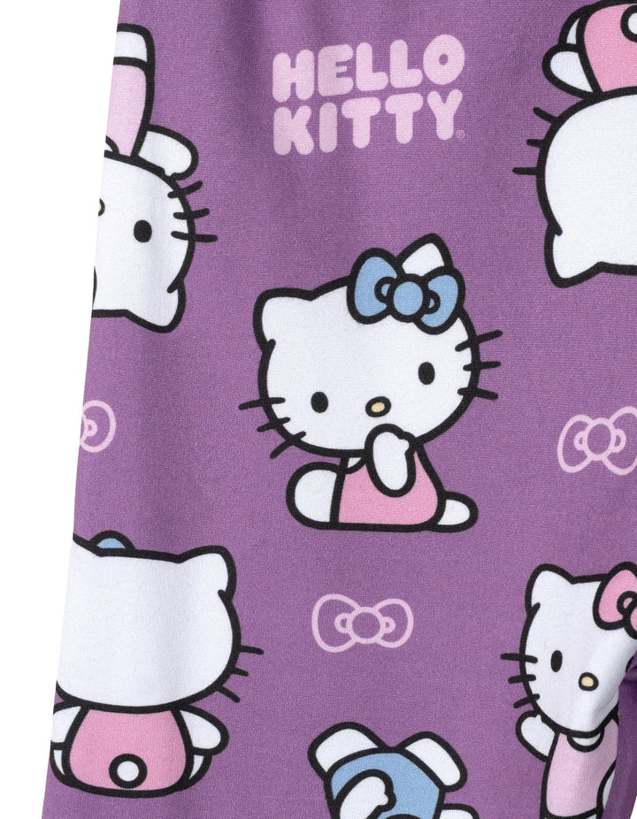 Hello Kitty Girls' 2-Piece T-Shirt and Bike Shorts Set Mulberry