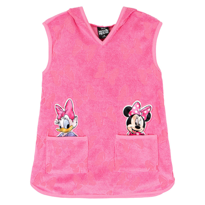 Minnie Mouse Girls' Hooded Swimwear Cover Up Daisy Pink
