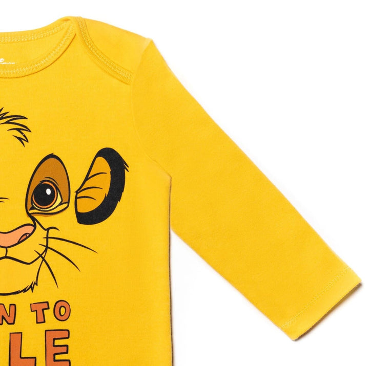 Disney Lion King 5-Pack Long Sleeve Bodysuits Simba Orange Multi