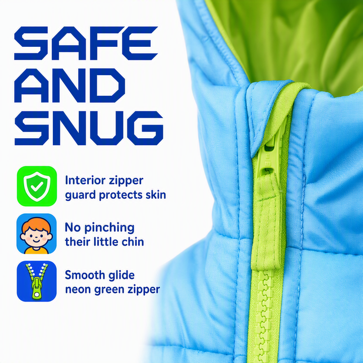 Disney Toy Story Boys' Hooded Puffer Jacket Navy Blue Woody Buzz