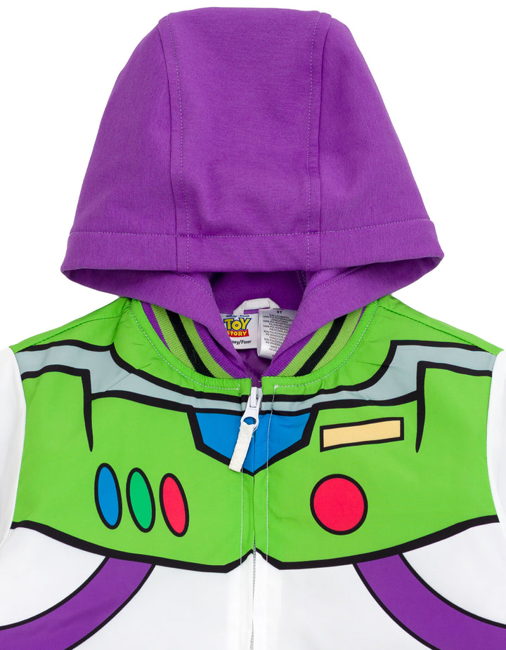 Disney Toy Story Buzz Lightyear Zip-Up Bomber Jacket White