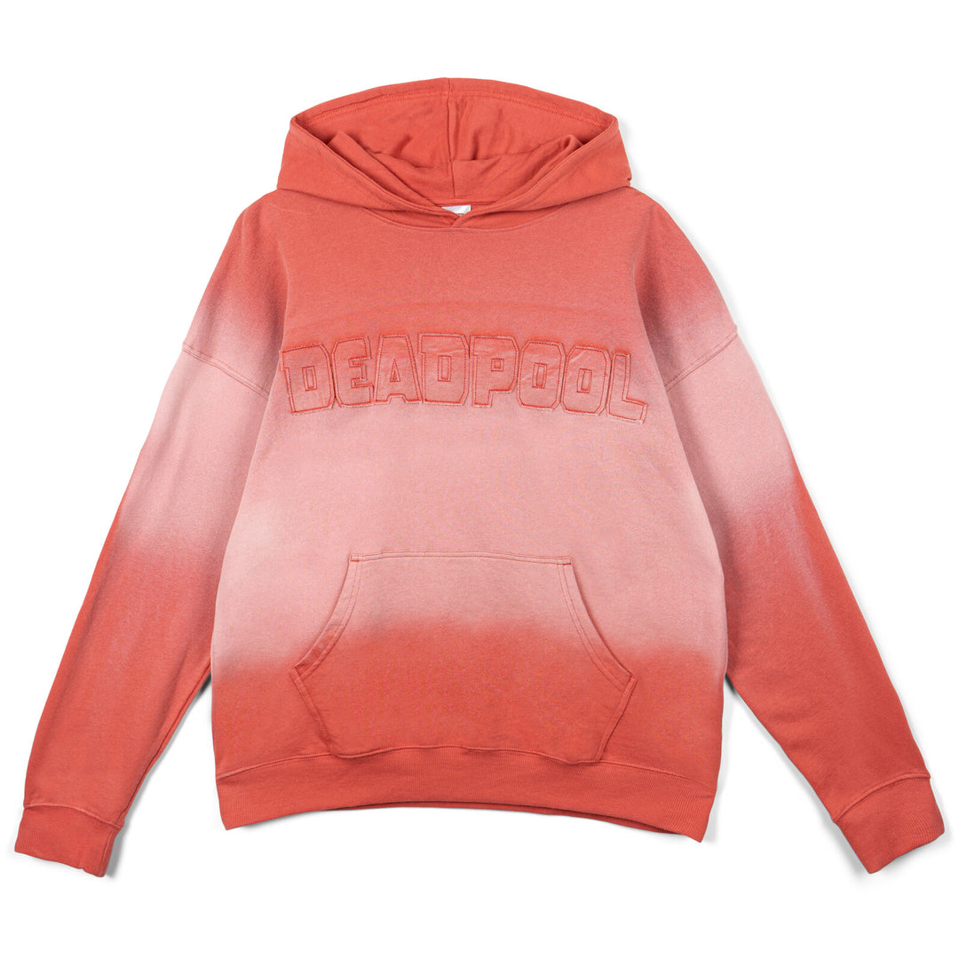 Deadpool Men's Fleece Pullover Hoodie Coral Pink