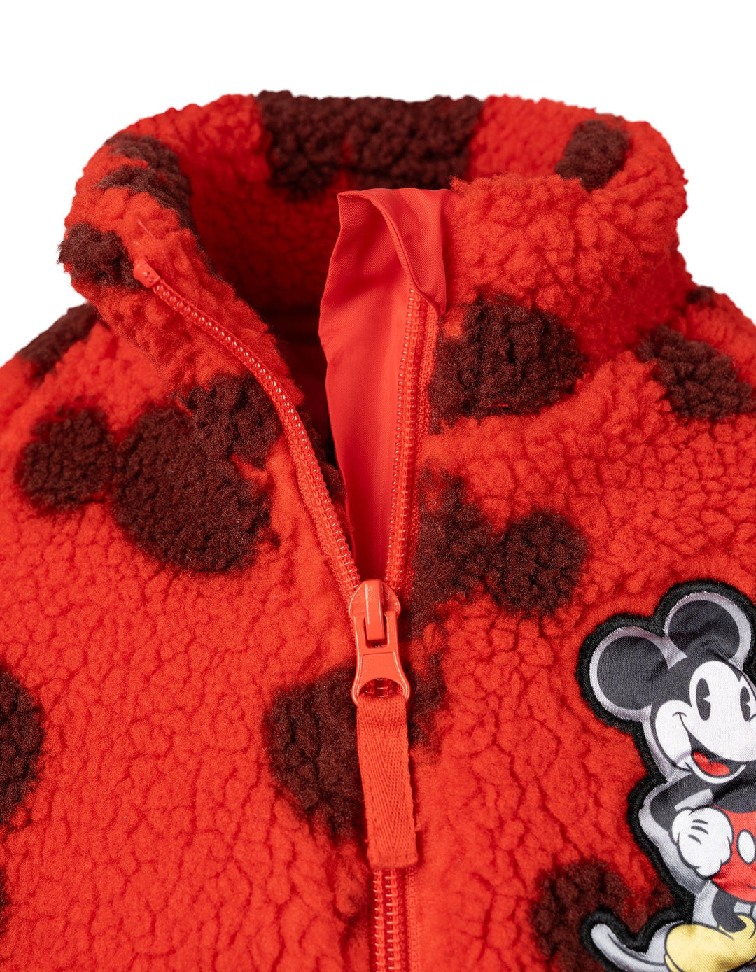 Disney Mickey Mouse Fleece Zip-Up Jacket Classic Red