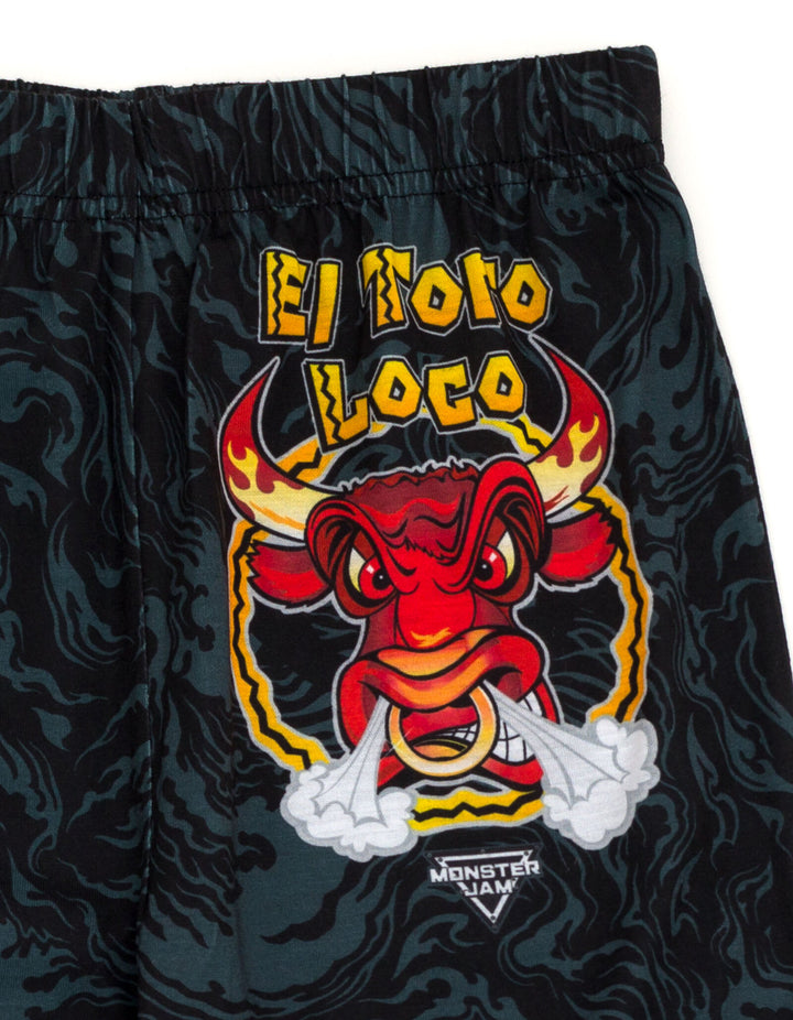 Monster Jam El Toro Loco Boys' 2-Piece Pajama Top and Pants Set Orange