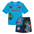 Marvel Avengers Boys' 2-Piece Rash Guard and Swim Trunks Set Navy Blue