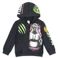 Godzilla Men's Fleece Zip Up Hoodie Charcoal