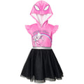 Marvel Ghost-Spider Girls' Cosplay Hooded Tutu Dress Ghost Pink