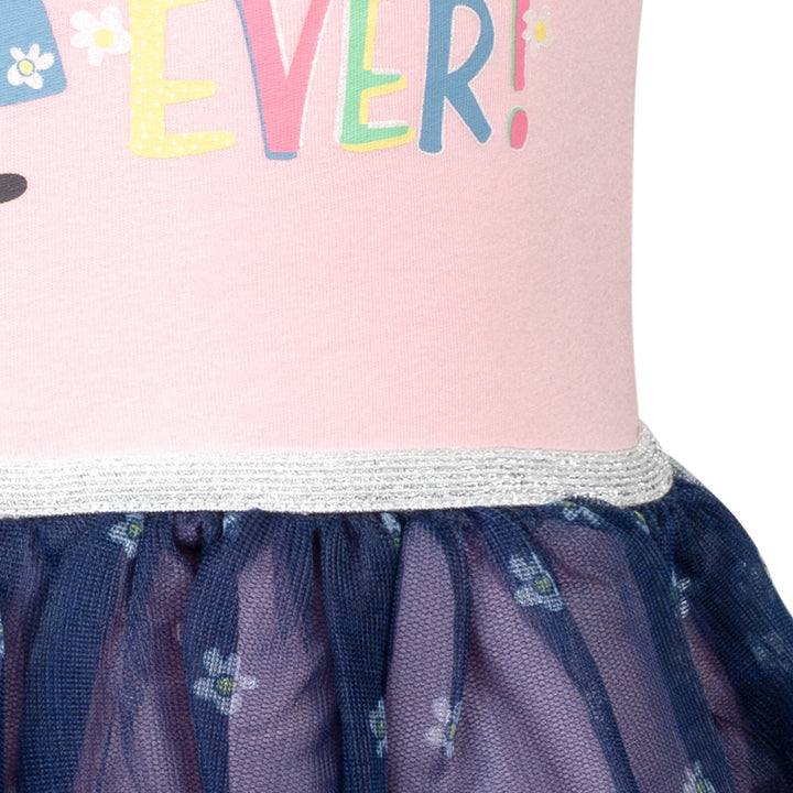 Peppa Pig Girls' Glitter Tutu Dress Pink Navy