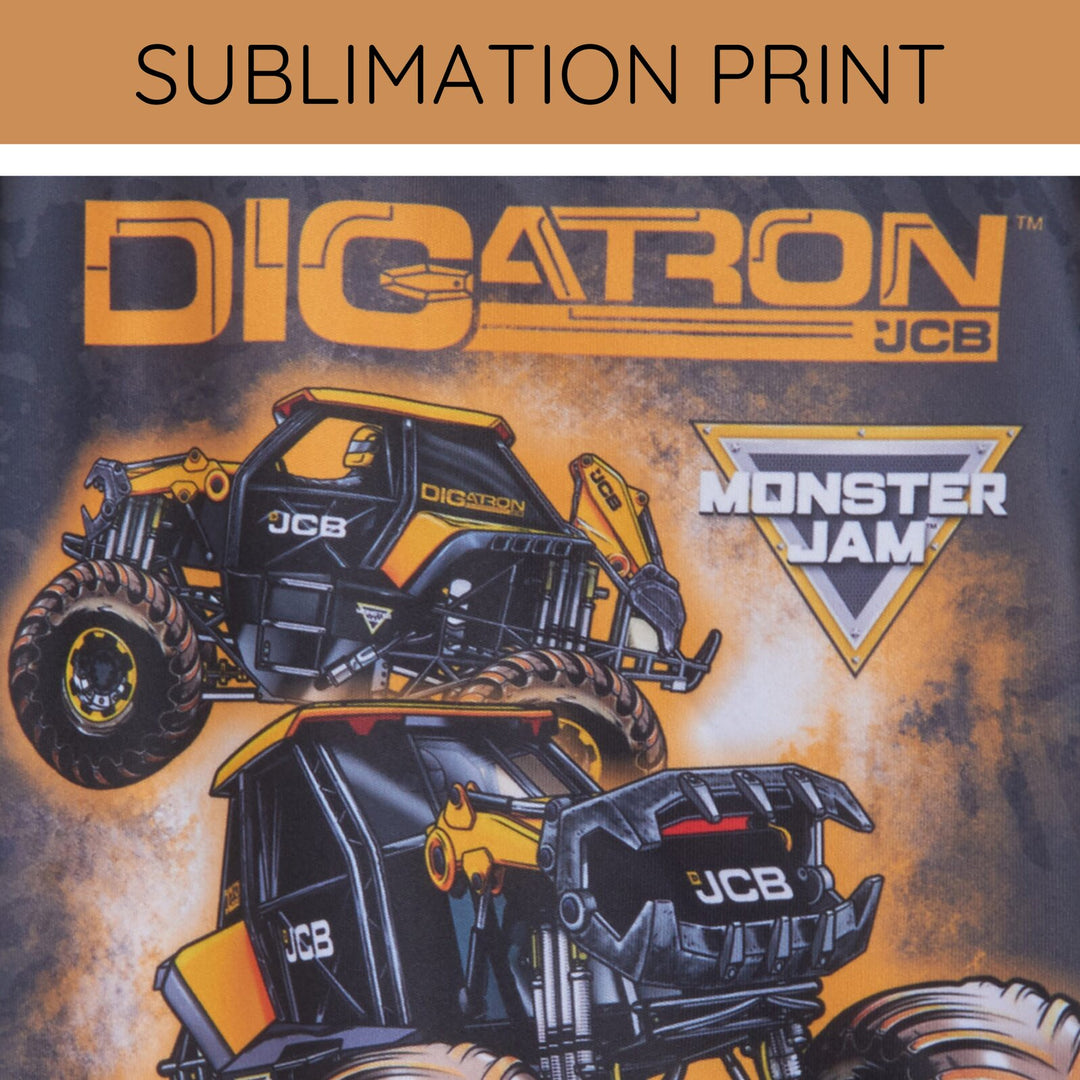 Monster Jam Digatron Boys' Athletic Short Sleeve T-Shirt Diggertron Charcoal