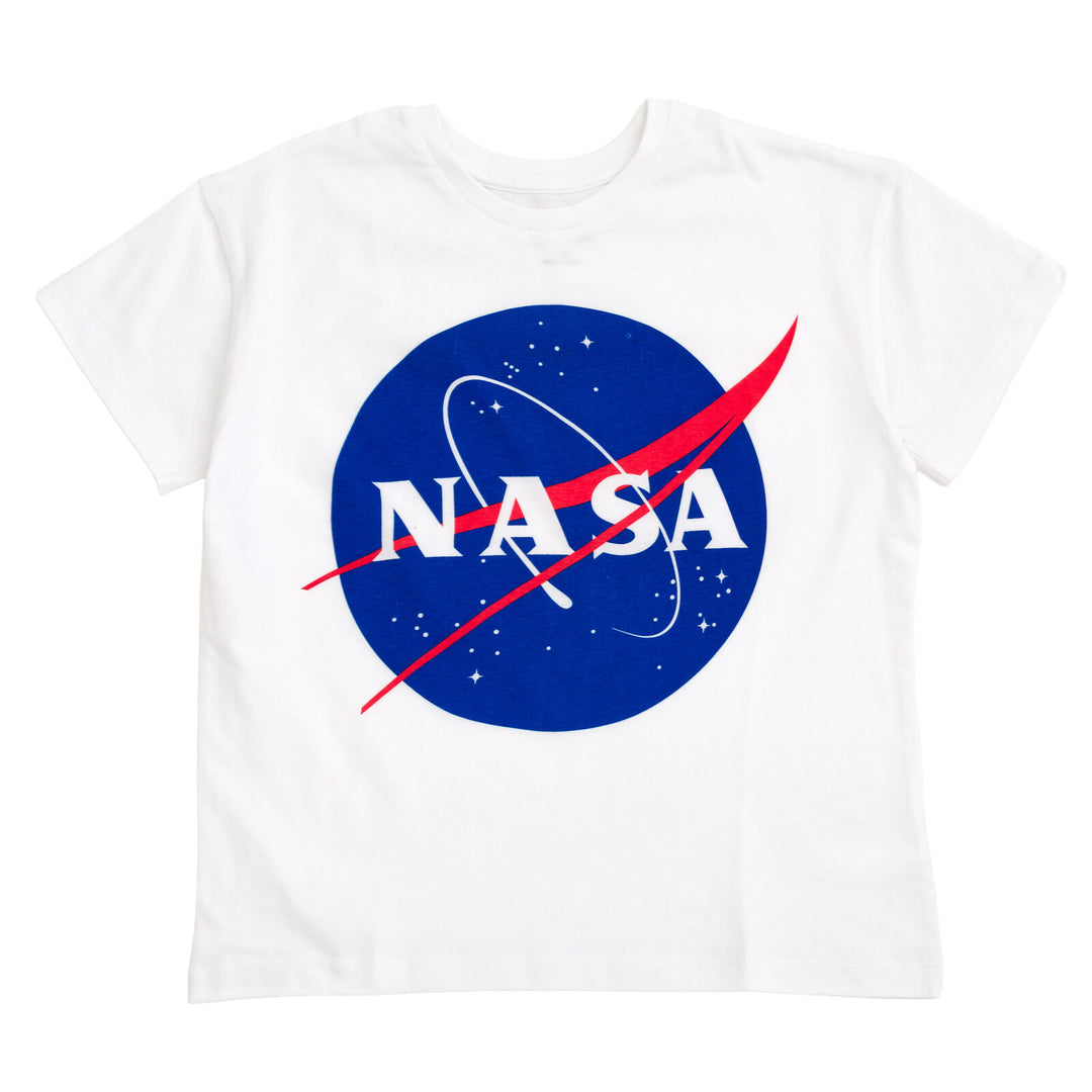 Bentex NASA Girls' 3-Pack Short Sleeve T-Shirts Pink Tie Dye White
