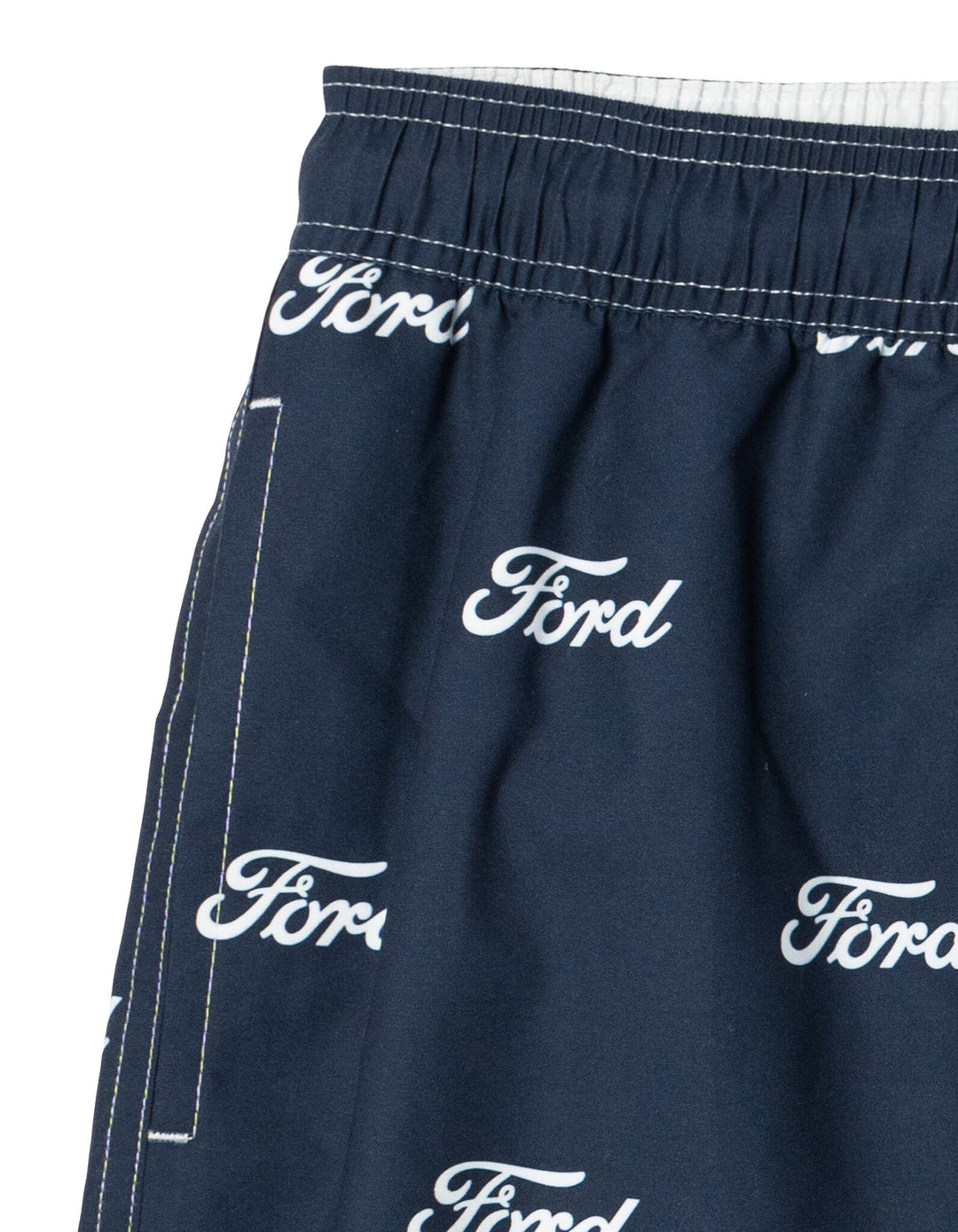 Ford Men's Swimwear Swim Trunks Navy White