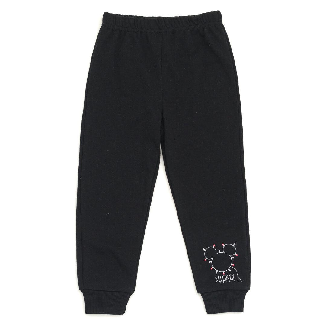 Disney Mickey Mouse Boys' Holiday 2-Piece Fleece Sweatshirt and Pants Set Grey