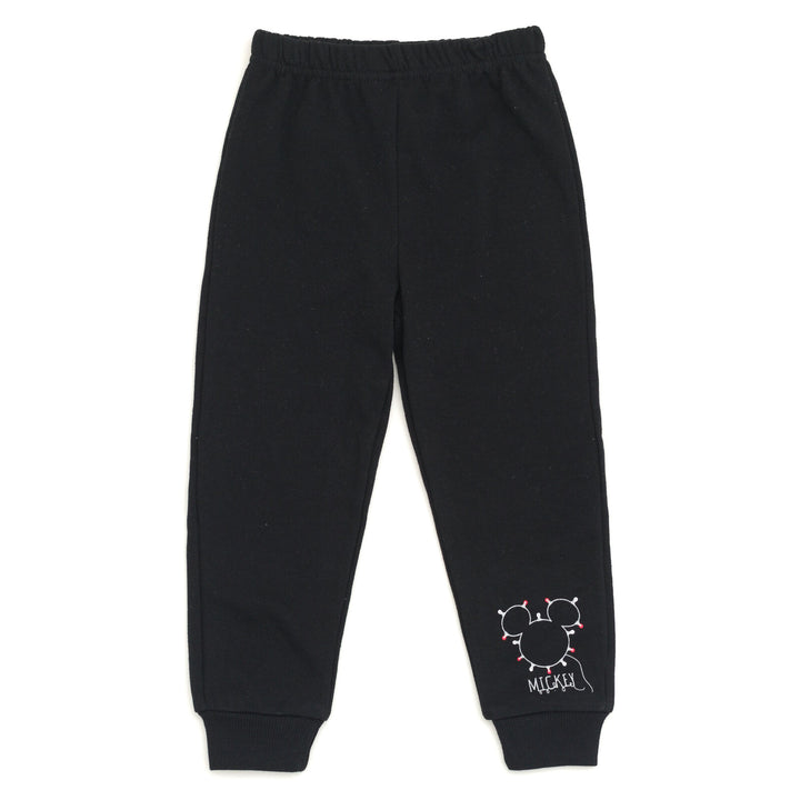 Disney Mickey Mouse Boys' Holiday 2-Piece Fleece Sweatshirt and Pants Set Grey
