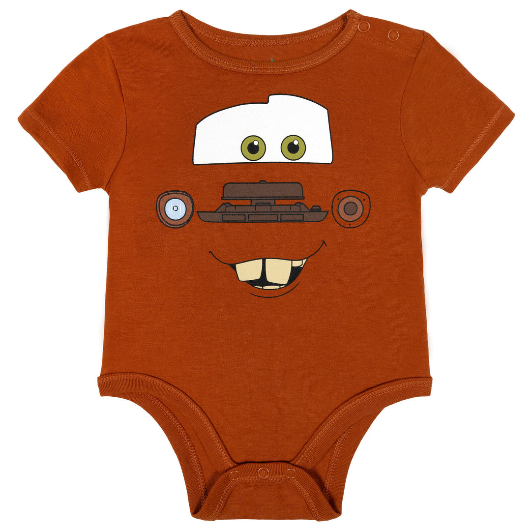 Cars Baby Boys' 2-Piece Cosplay Bodysuit and Hat Set Rusty Brown Mater