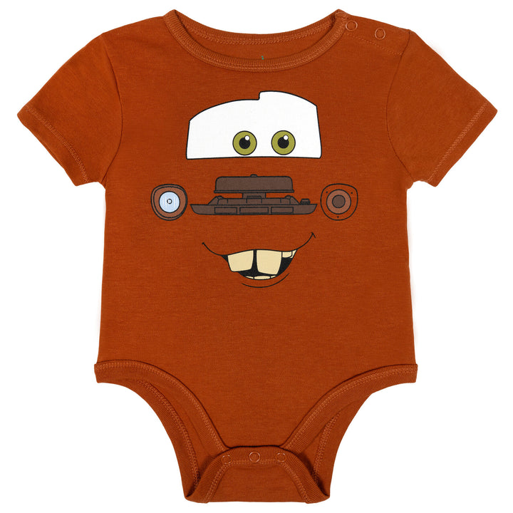 Cars Baby Boys' 2-Piece Cosplay Bodysuit and Hat Set Rusty Brown Mater